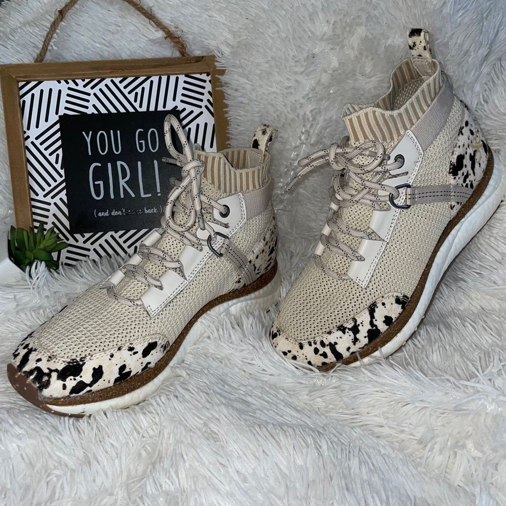 OTBT Hybrid High Top Platform women’s Sneaker size 6.5 shoes animal print lace- - Picture 5 of 10
